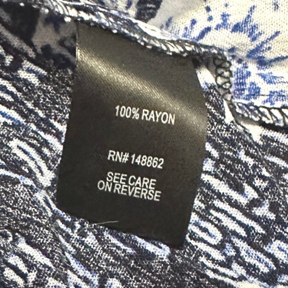 Torrid Cinch Waist Kimono Blue White Floral Plus Size 1/2 Crinkle Gauze Flowy - Picture 7 of 8